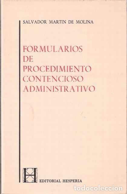 Second hand books: Formularios de procedimiento contencioso administrativo - Mart&iacute;n de Molina, Salvador
