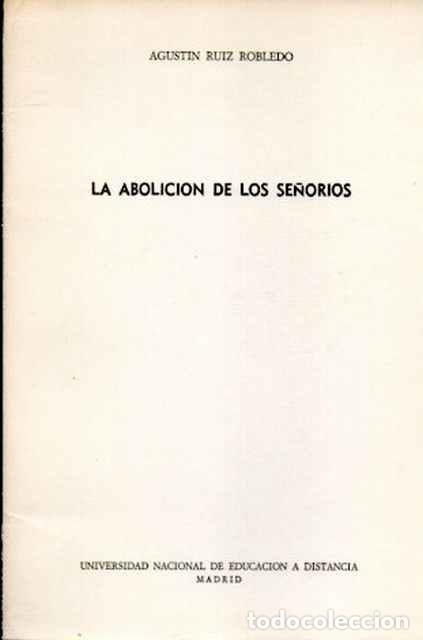 Second hand books: Abolici&oacute;n de los Se&ntilde;or&iacute;os. Separata del n&ordm; 20 de la Revista de Derecho Pol&iacute;tico (invierno 1983-1984)
