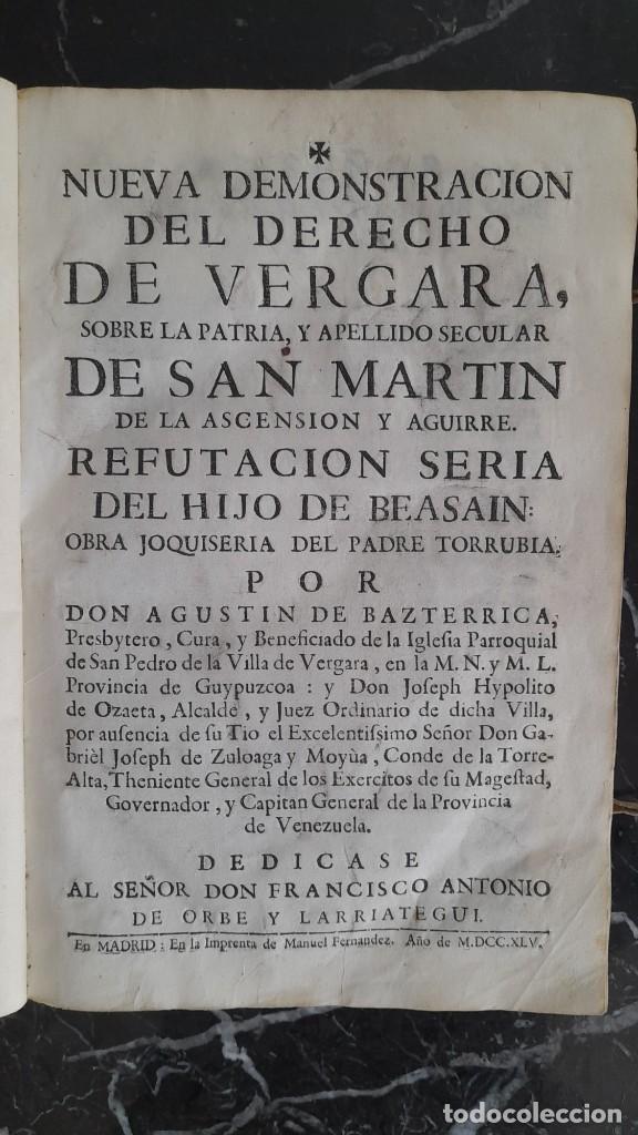 Libros de segunda mano: Bazterrica, Agustin de. Nueva demostraci&oacute;n del derecho de Vergara sobre la patria de San Mart&iacute;n.