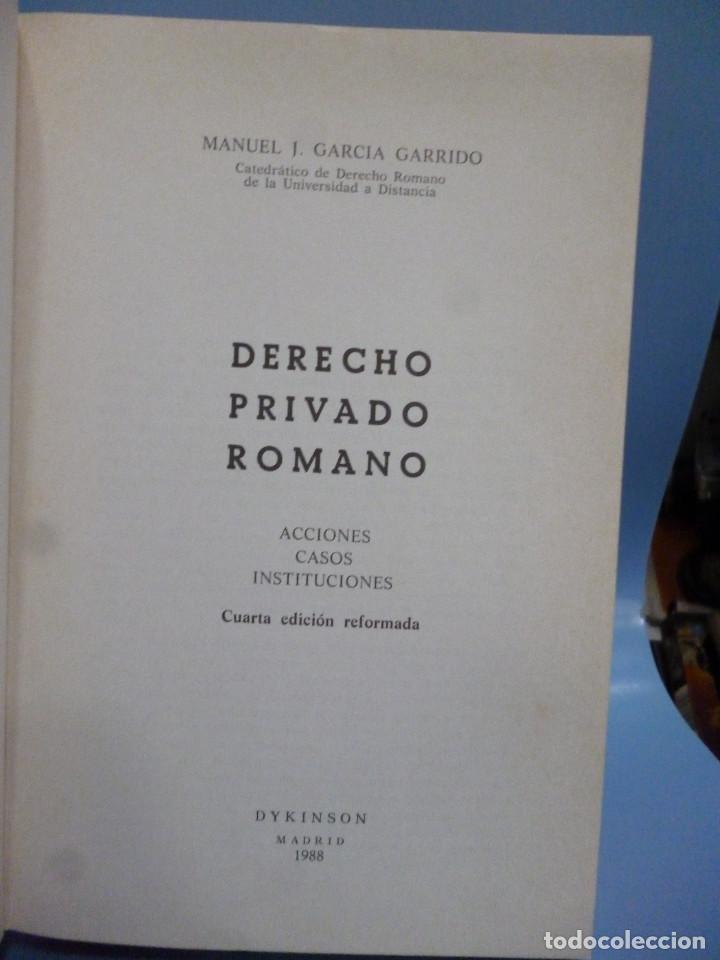 Libros de segunda mano: DERECHO PRIVADO ROMANO DYKINSON 1988 + PROGRAMA GUIA - Foto 3