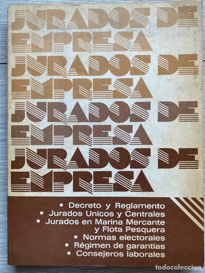 Libros de segunda mano: JURADOS DE EMPRESA. Organizaci&oacute;n Sindical. Consejo Nacional de Trabajadores. 1975.