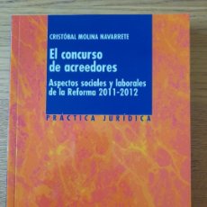 Libros de segunda mano: MOLINA, CRISTÓBAL, EL CONCURSO DE ACREEDORES, ASPECTOS SOCIALES, ED. TECNOS, 2012.. Lote 336822918