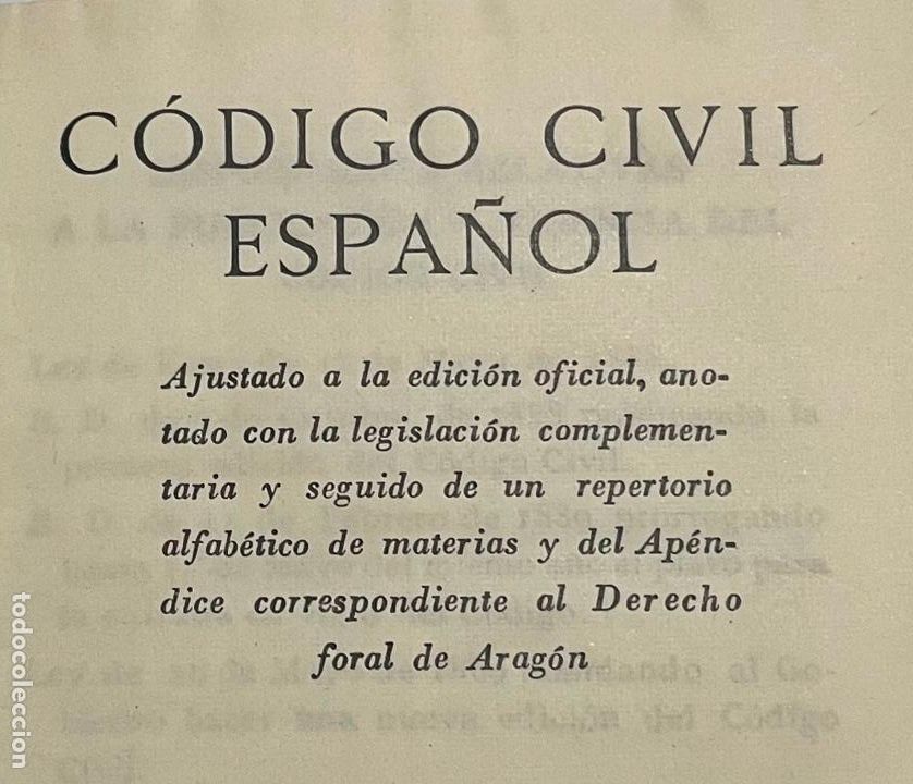 Libros de segunda mano: CODIGO CIVIL, Biblioteca Reus - Foto 4
