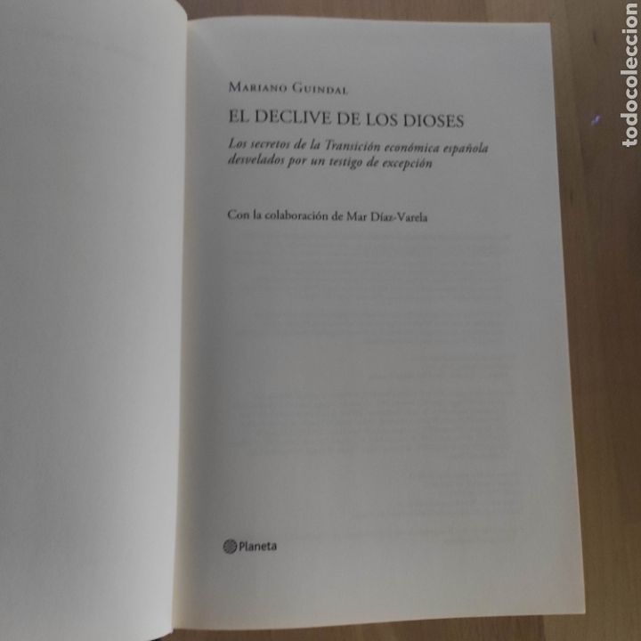 Libros de segunda mano: EL DECLIVE DE LOS DIOSES MARIANO GUINDAL - Foto 1