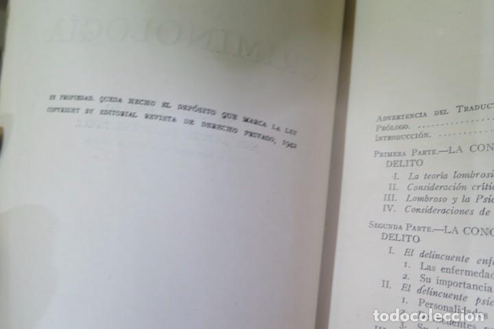 Libros de segunda mano: CRIMINOLOGIA. MEZGER - Foto 2
