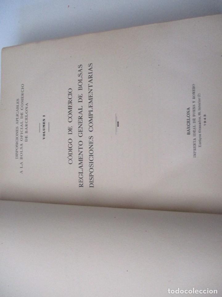Libros de segunda mano: C&Oacute;DIGO DE COMERCIO, REGLAMENTO GENERAL DE BOLSAS... Vol.I W13470A - Foto 2