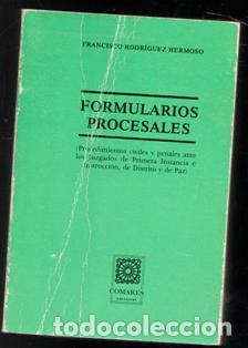 Libros de segunda mano: Formularios procesales, Francisco Rodr&iacute;guez Hermoso. - Foto 1