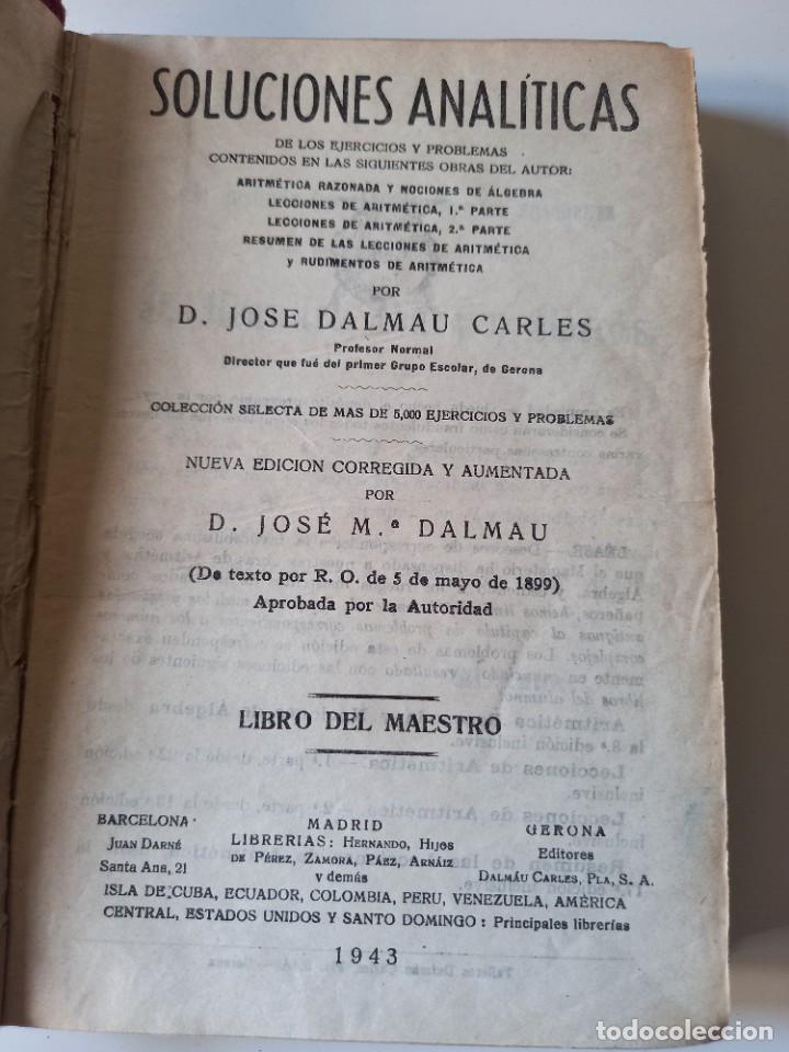 Libros de segunda mano: SOLUCIONES ANAL&Iacute;TICAS - Foto 1