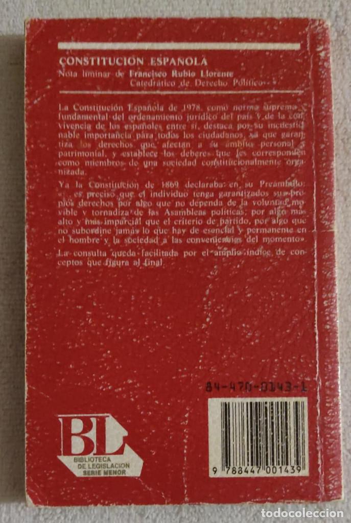 Libros de segunda mano: CONSTITUCI&Oacute;N ESPA&Ntilde;OLA. - Foto 2