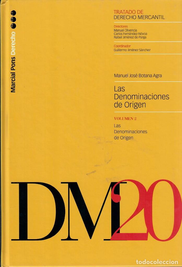Libros de segunda mano: DERECHO MERCANTIL - LAS DENOMINACIONES DE ORIGEN / MANUEL J. BOTANA AGRA