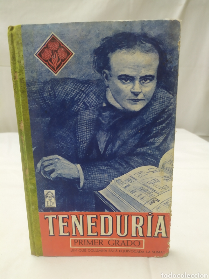 Libros de segunda mano: Tenedur&iacute;a de libros, primer grado. Editorial Edelvives, 1945
