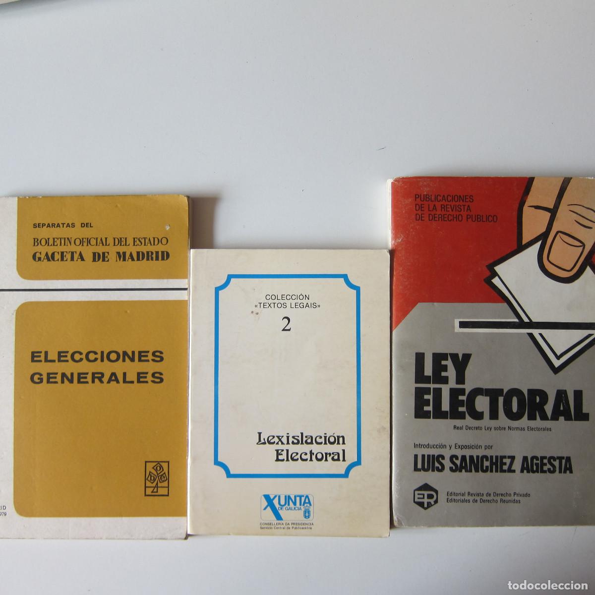 Libros de segunda mano: PACK LEYES ELECTORALES (3 TOMOS) DERECHO - Foto 1