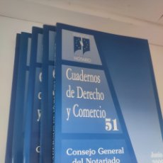 Libros de segunda mano: CUADERNOS DE DERECHO Y COMERCIO. CONSEJO GENERAL DEL NOTARIADO.. Lote 366143106