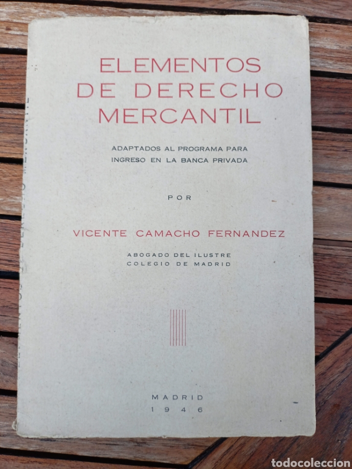 Libros de segunda mano: Elementos de derecho mercantil 1946 - Foto 1