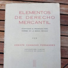 Libros de segunda mano: ELEMENTOS DE DERECHO MERCANTIL 1946. Lote 366592311