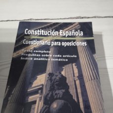 Libros de segunda mano: CC-686 LIBRO CONSTITUCIÓN ESPAÑOLA : CUESTIONARIO PARA OPOSICIONES / FRANCISCO ENRIQUE RODRÍGUEZ RIV. Lote 366607506