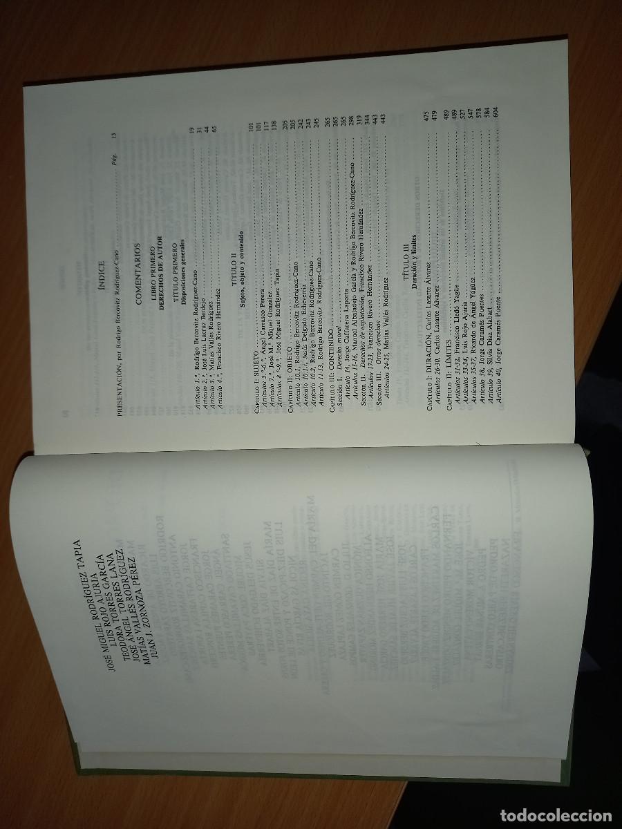Libros de segunda mano: BERCOVITZ, COMENTARIOS A LA LEY DE PROPIEDAD INTELECTUAL - Foto 3