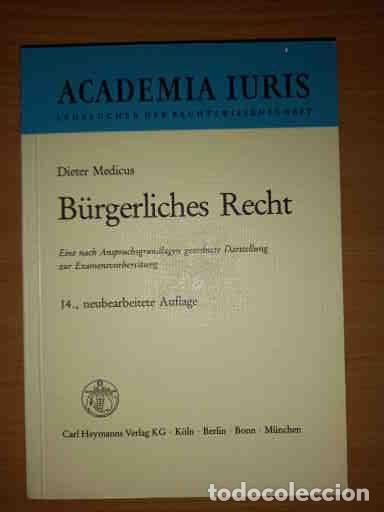 Libros de segunda mano: MEDICUS, B&Uuml;RGERLICHES RECHT - Foto 1