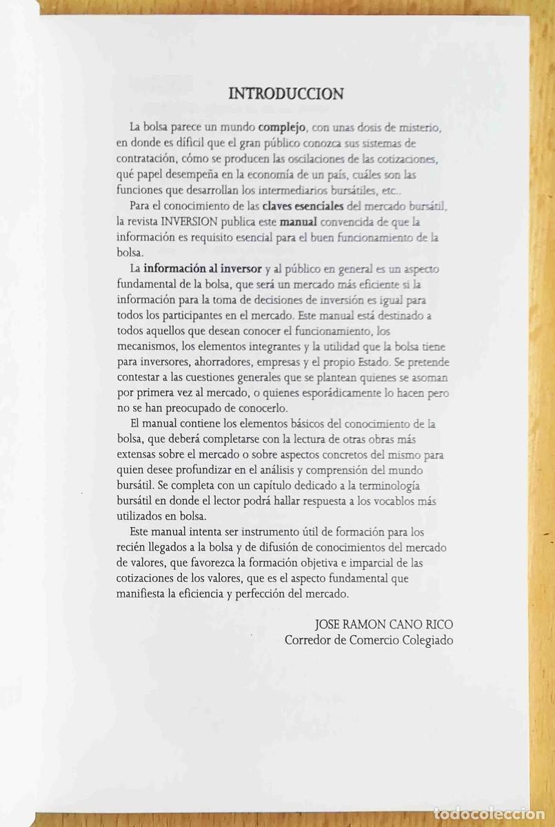 Libros de segunda mano: Manual de la inversi&oacute;n en bolsa (Jos&eacute; Ram&oacute;n Cano Rico) - Foto 2
