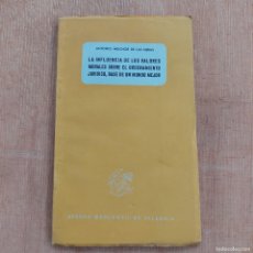 Libros de segunda mano: ANTONIO MELCHOR DE LAS HERAS LA INFLUENCIA DE LOS VALORES MORALES SOBRE EL ORDENAMIENTO JURÍDICO.... Lote 370329131