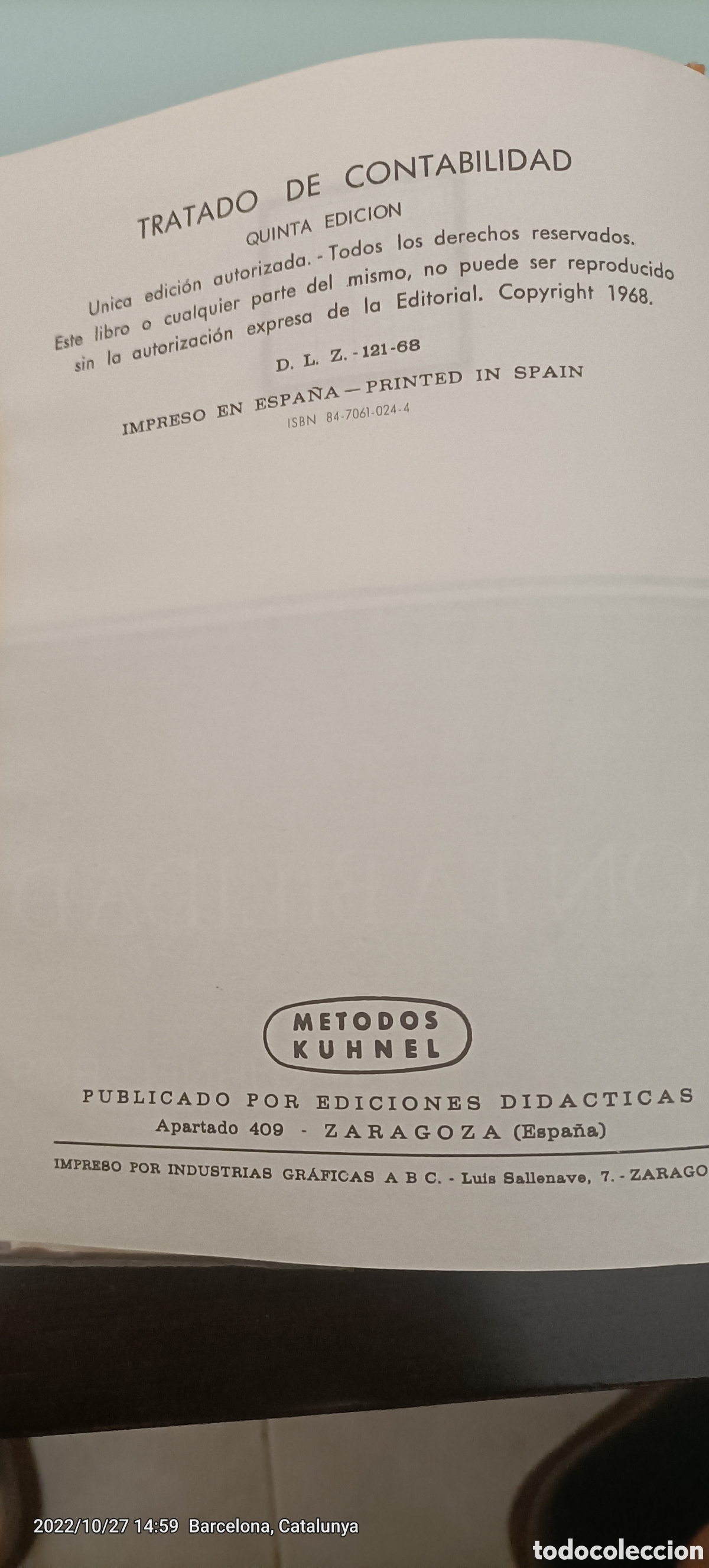Libros de segunda mano: Tratado de contabilidad Curso avanzado - Foto 3