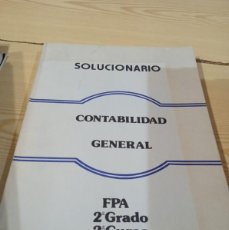 Libros de segunda mano: SOLUCIONARIO CONTABILIDAD GENERAL FPA 2 GRADO 2 CURSO LIBRO MM-245. Lote 371594171