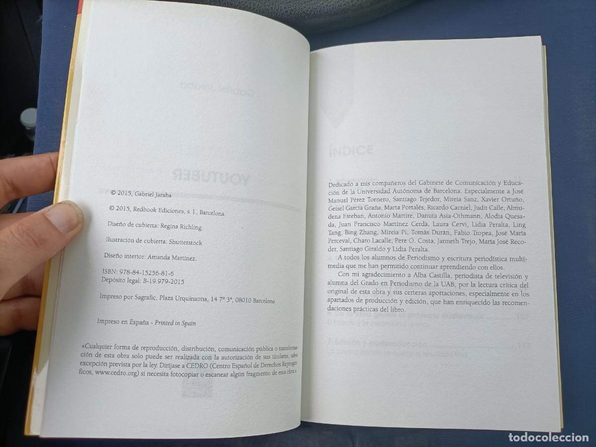 Libros de segunda mano: YouTuber. Gabriel Jaraba. 2015 - Foto 2