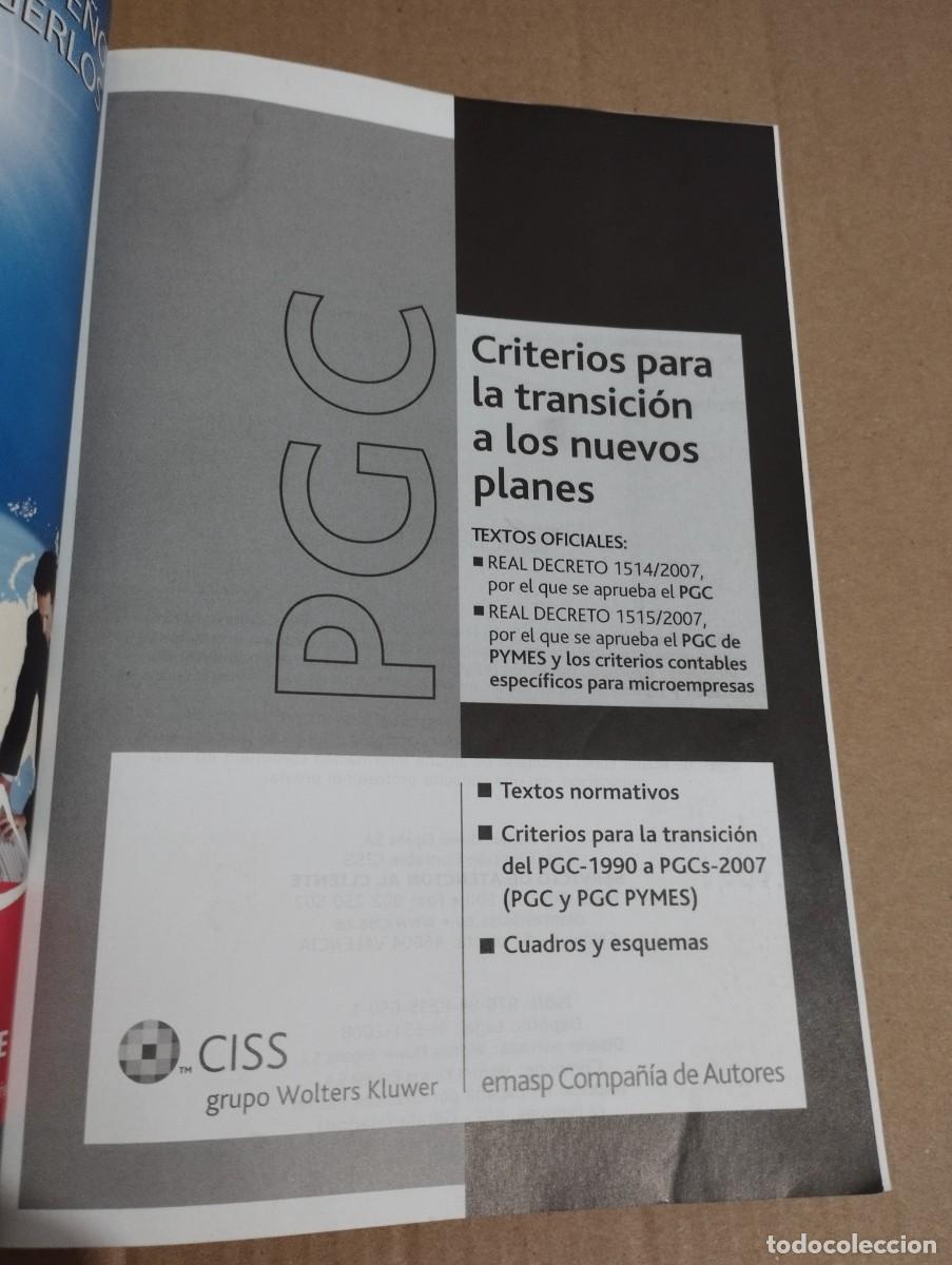 Libros de segunda mano: EL PLAN GENERAL CONTABLE: CRITERIOS DE TRANSICI&Oacute;N (COTME) - Foto 2