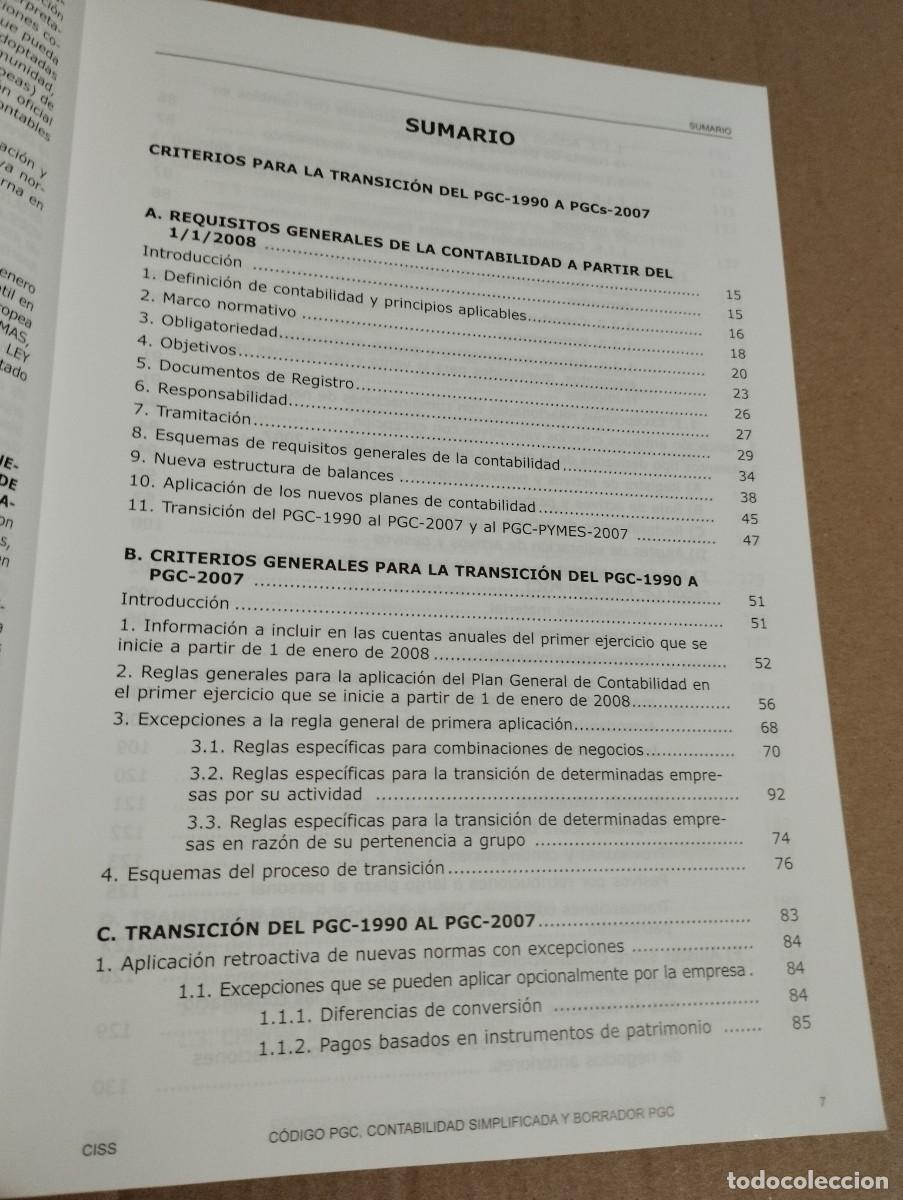 Libros de segunda mano: EL PLAN GENERAL CONTABLE: CRITERIOS DE TRANSICI&Oacute;N (COTME) - Foto 3
