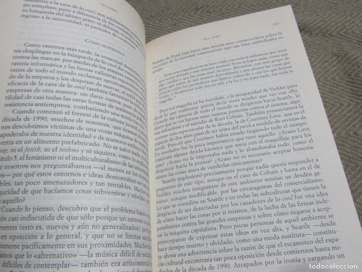 Libros de segunda mano: NO LOGO, LIBRO DE NAOMI KLEIN, EL PODER DE LAS MARCAS, EDITORIAL PAIDOS 2005. - Foto 8