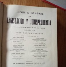 Libros de segunda mano: REVISTA GENERAL DE LEGISLACIÓN Y JURISPRUDENCIA. AÑO CVII. INSTITUTO EDITORIAL REUS.1959