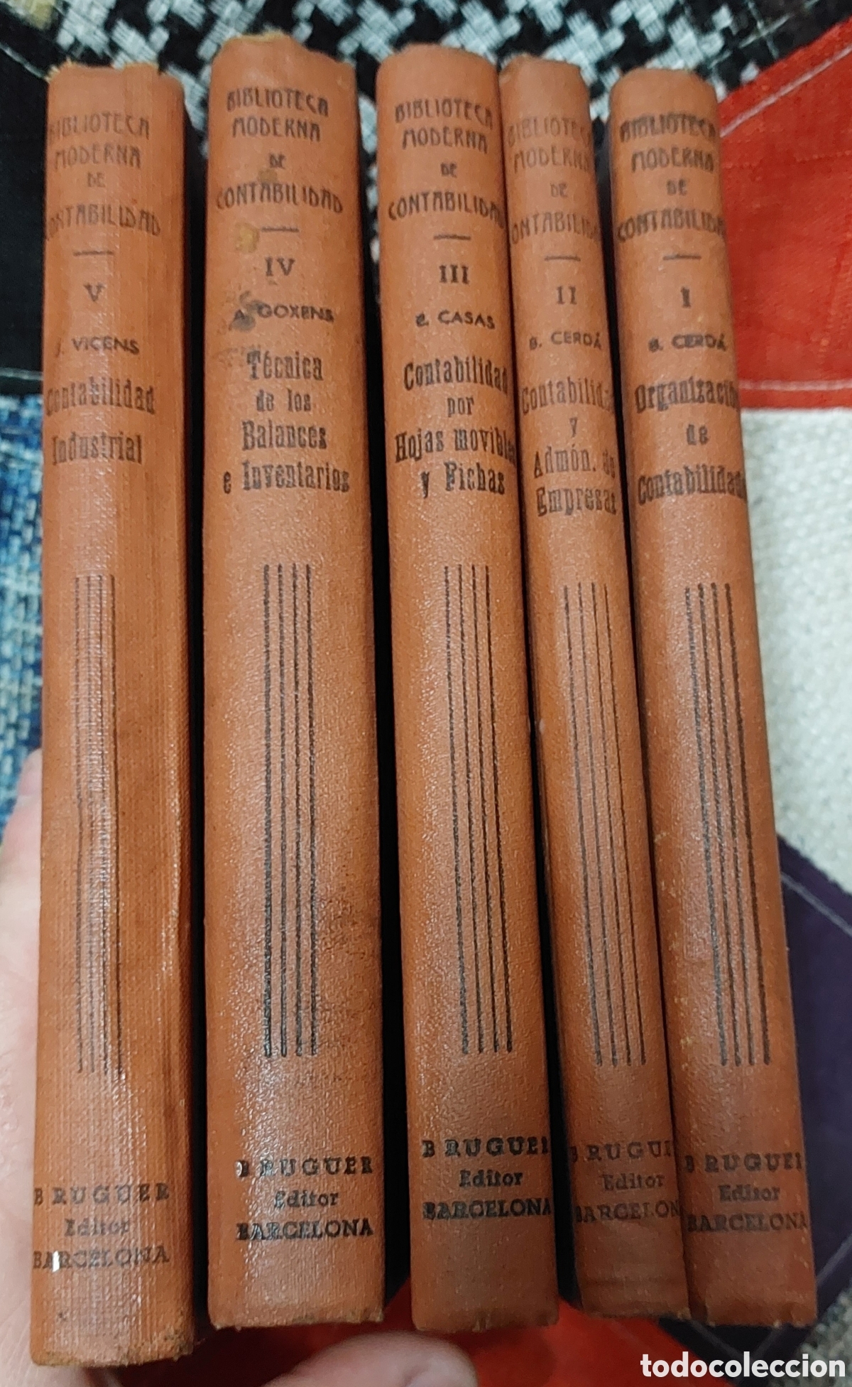 Libri di seconda mano: 5 Libros Biblioteca Moderna de Contabilidad -J.Bruguer Editor- 1.949 (C1)