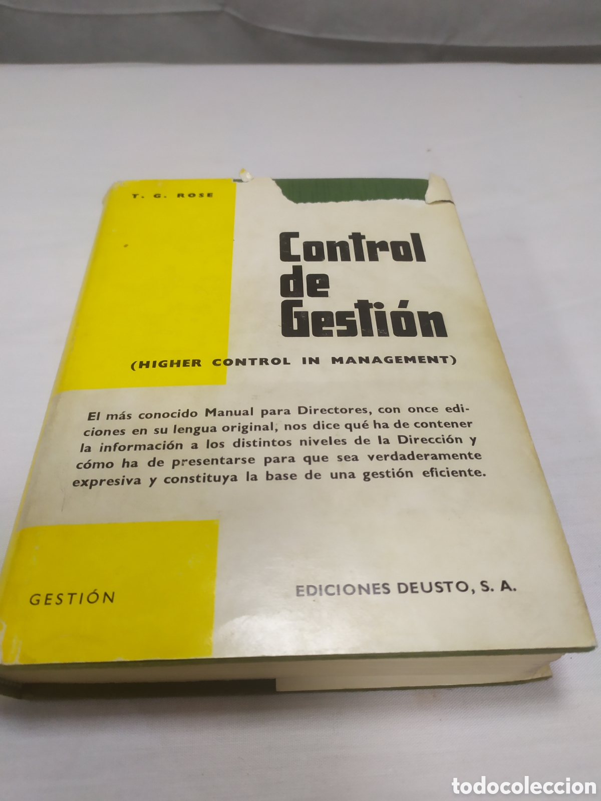 Libros de segunda mano: Control de gesti&oacute;n. T. G. Rose, Ediciones Deusto, 1961 - Foto 1