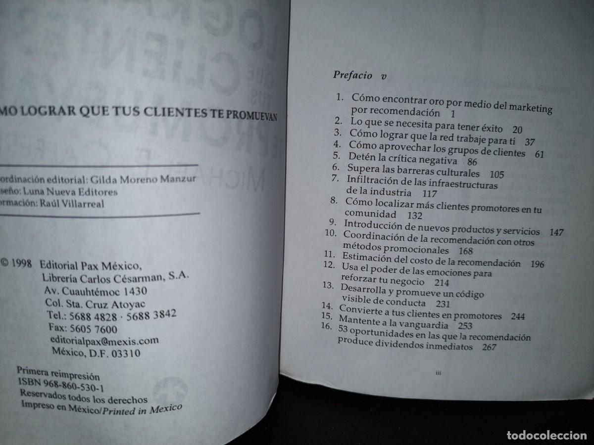 Libros de segunda mano: 53- C&Oacute;MO LOGRAR QUE TUS CLIENTES TE PROMUEVAN - MICHAEL E. CAFFERKY - Foto 4