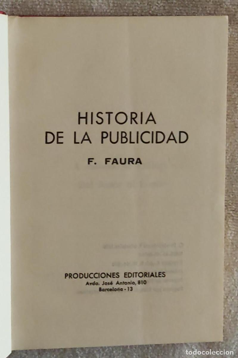 Libros de segunda mano: HISTORIA DE LA PUBLICIDAD. - Foto 4