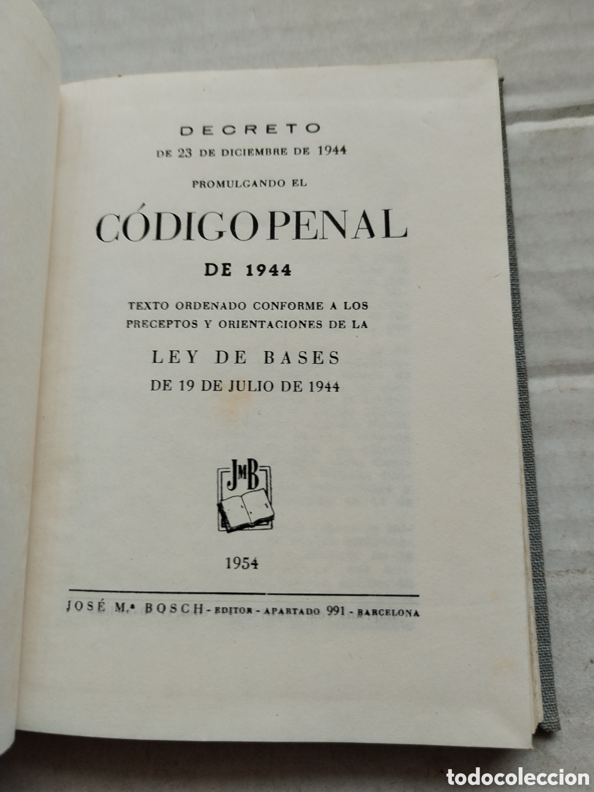 Libros de segunda mano: C&Oacute;DIGO PENAL DE 1944/ - Foto 2