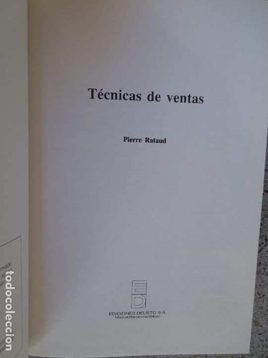 Libros de segunda mano: TECNICAS DE VENTA - P RATAUD - DEUSTO - Foto 4
