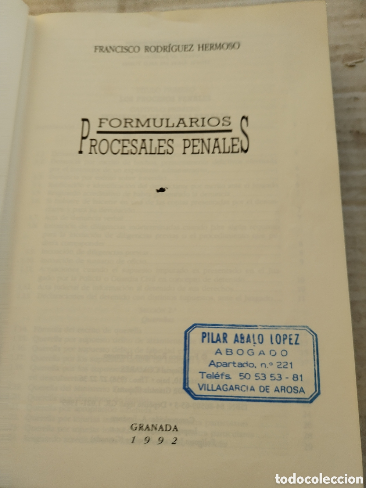 Libros de segunda mano: FORMULARIOS PROCESALES PENALES - Foto 3