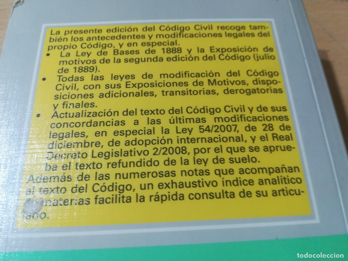 Libros de segunda mano: CODIGO CIVIL / A&Ntilde;51 / 2008 TECNOS - Foto 5