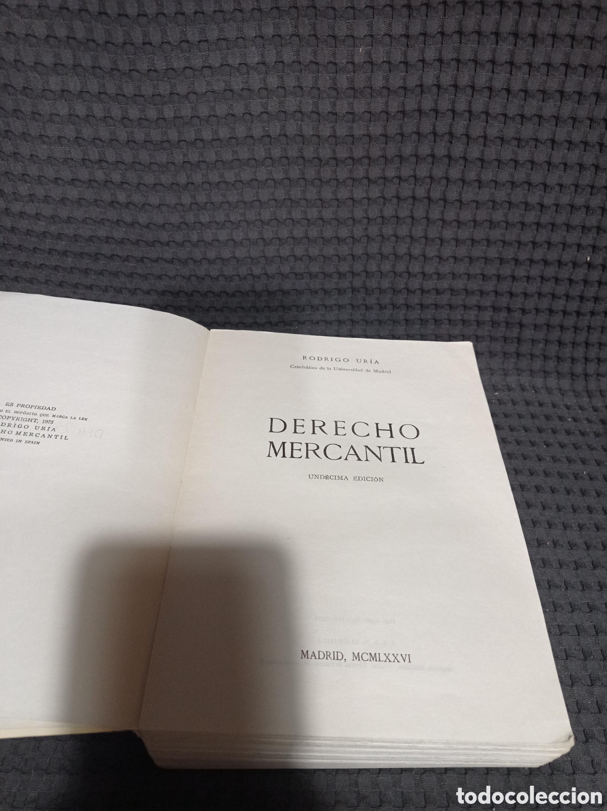 Libros de segunda mano: Derecho Mercantil (Rodrigo Ur&iacute;a) - Foto 6