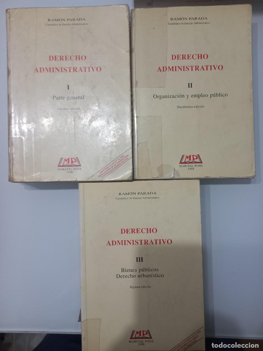 Libros de segunda mano: RAMON PARADA, DERECHO ADMINISTRATIVO, 3 TOMOS - Foto 1