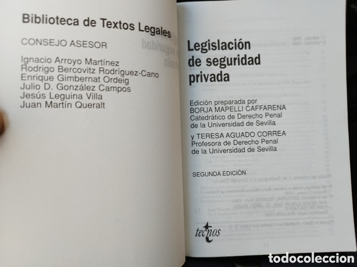 Libros de segunda mano: Legislaci&oacute;n de la Seguridad Privada - - Foto 3