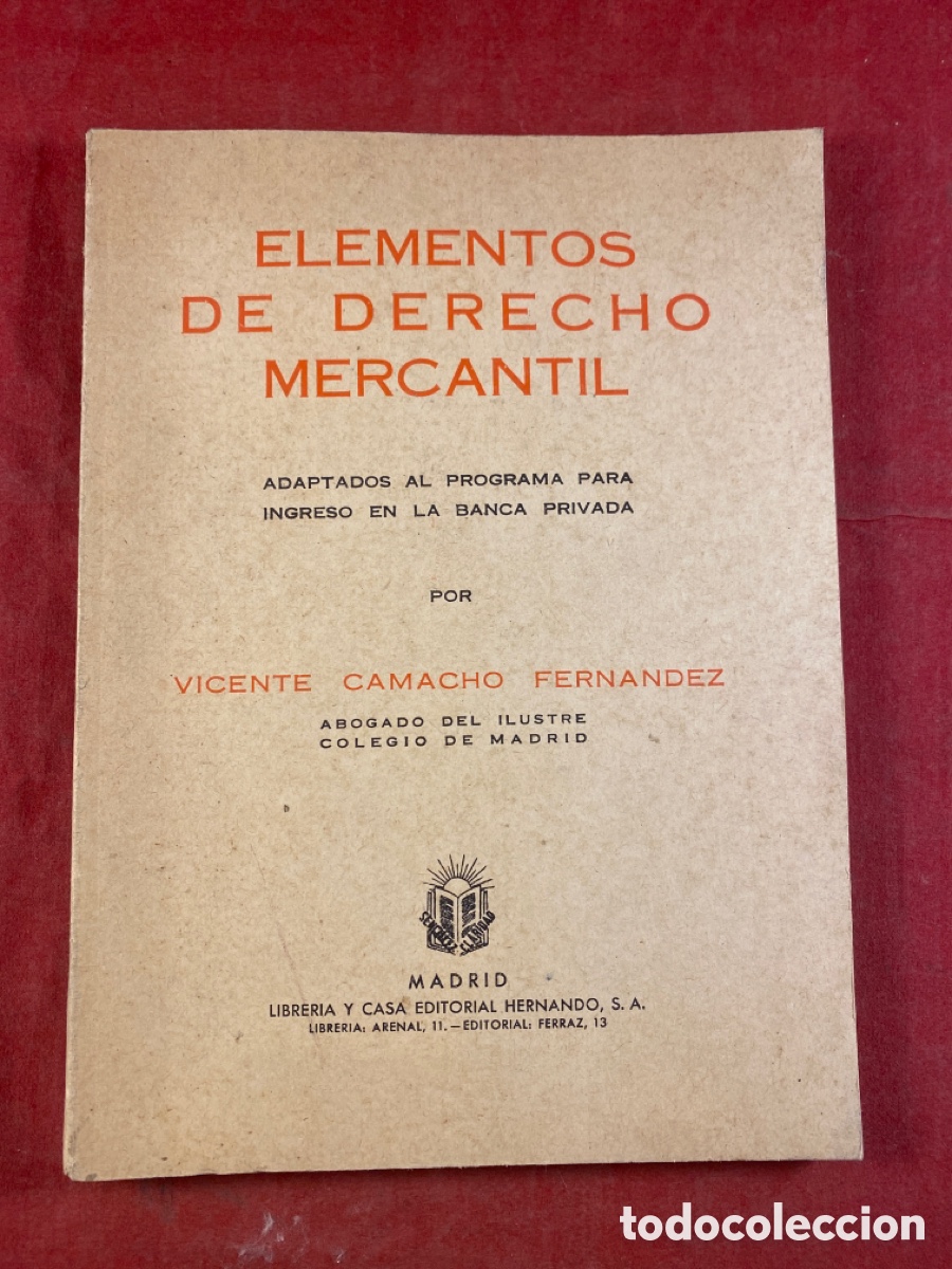 Libros de segunda mano: ELEMENTOS DE DERECHO MERCANTIL - Foto 1