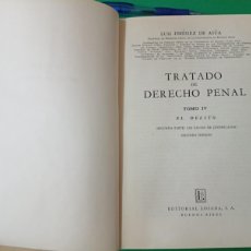 Libros de segunda mano: ANTIGUO LIBRO TRATADO DE DERECHO PENAL. LUIS JIMÉNEZ DE ASÚA. EDIT. LOSADA - BUENOS AIRES 1961. Lote 396608159