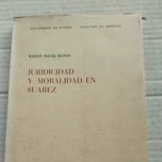Libros de segunda mano: JURIDICIDAD Y MORALIDAD EN SUAREZ/. Lote 401209419