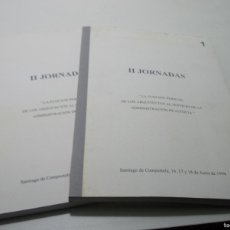 Libros de segunda mano: II JORNADAS LA FUNCIÓN PERICIAL ARQUITECTOS SERVICIO ADMINISTRACIÓN JUSTICIA. SANTIAGO 1.994, 2 TOMO. Lote 401331649