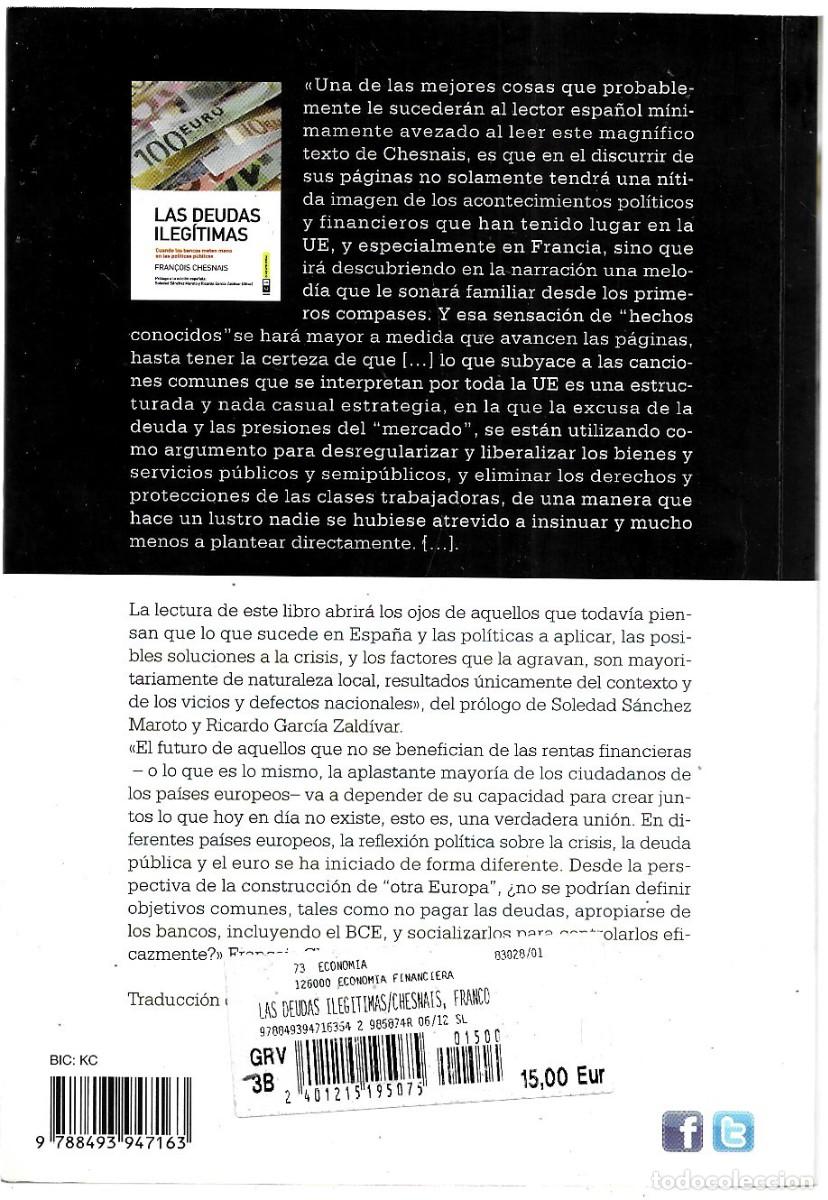 Libros de segunda mano: François Chesnais . Las deudas ileg&iacute;timas - Foto 2