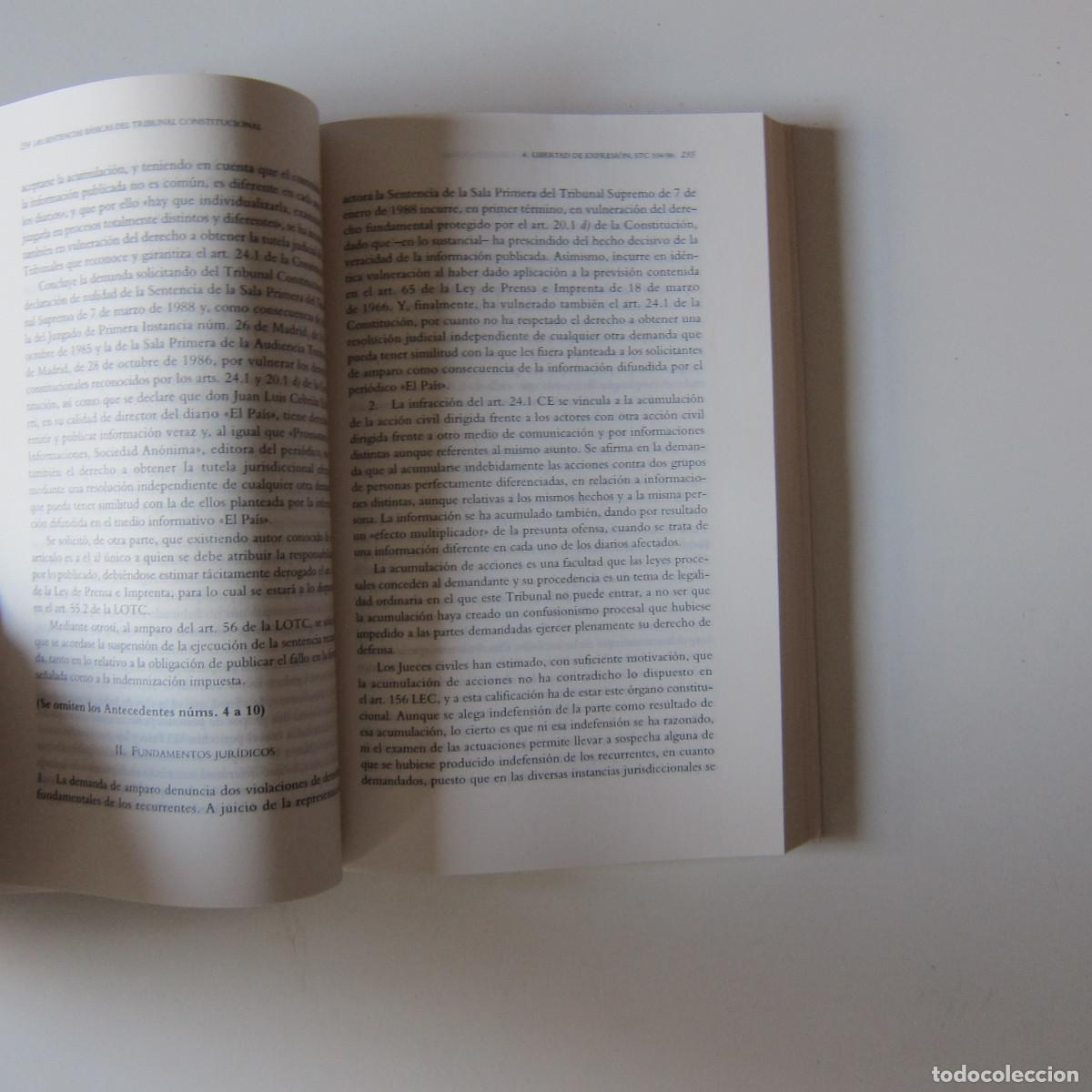 Libros de segunda mano: LAS SENTENCIAS B&Aacute;SICAS DEL TRIBUNAL CONSTITUCIONAL - Foto 3