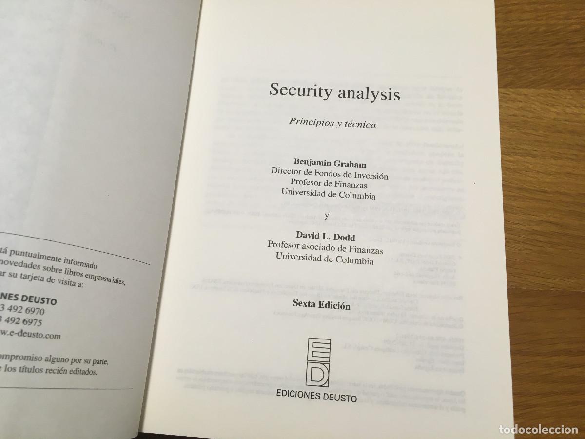 Libros de segunda mano: Security Analysis de Graham y Dodd en castellano - Foto 7