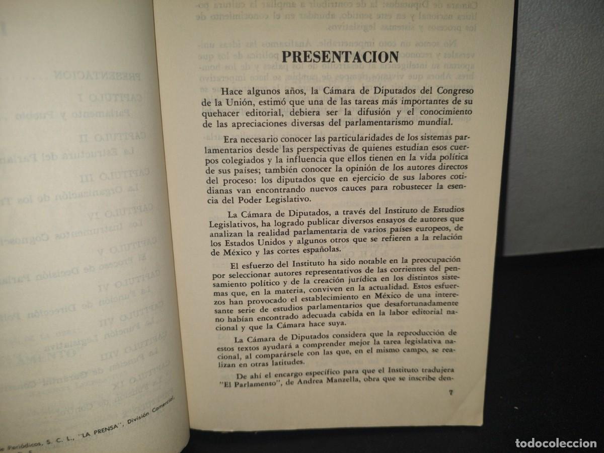 Libros de segunda mano: 34- EL PARLAMENTO - ANDREA MANZELLA - Foto 5